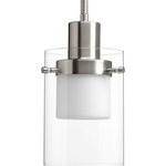 Progress - Progress P500000-009-30 Moderna - 9.5" 9W 1 LED Mini-Pendant - ModernaG��s modern-inspired silhouette provides aModerna 9.5" 9W 1 LE Brushed Nickel Clear *UL Approved: YES Energy Star Qualified: YES ADA Certified: n/a  *Number of Lights: Lamp: 1-*Wattage:9w LED bulb(s) *Bulb Included:Yes *Bulb Type:LED *Finish Type:Brushed Nickel