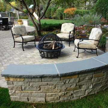 Outdoor Patio, Built-In-Grill, Seatwalls, & Water Feature