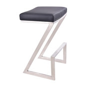 Atlantis Backless Stool, Black, Bar Height