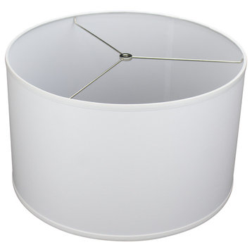Fenchel Shades, 18"x18"x12" Spider Attachment Drum Lamp Shade, Linen White
