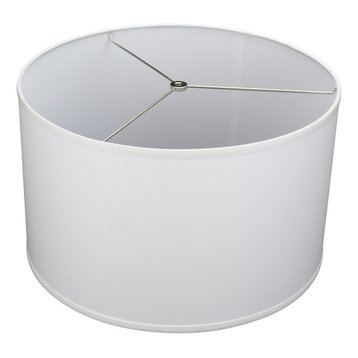 Fenchel Shades, 18"x18"x12" Spider Attachment Drum Lamp Shade, Linen White