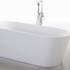 HelixBath Agora Freestanding Soaking Bathtub, White, Acrylic, 67"