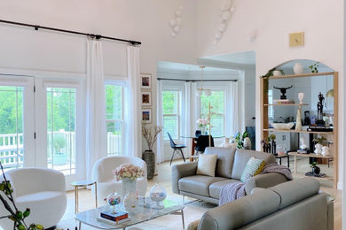 Example of a transitional living room design
