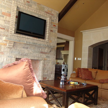 Family Room Fireplace Television Installation