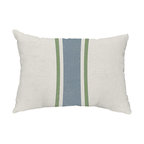 Grain Sack 14"x20" Decorative Outdoor Pillow, Navy Blue