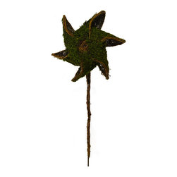 Shea's Wildflower - Pin Wheel With Natural Moss On Yard Rod - Artificial Flower Arrangements
