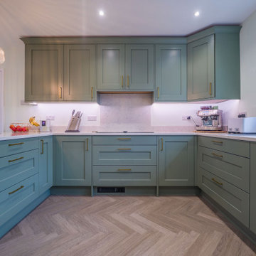 Green Shaker Kitchen in Winshill