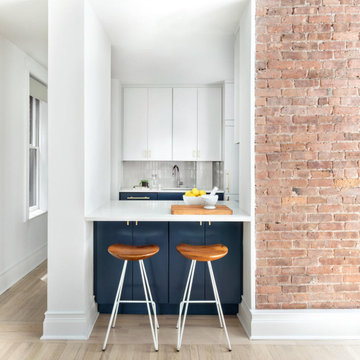 Grey Kitchen Tiles for Apartment Backsplash