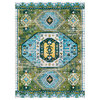 Floransa FSA-2360 Traditional Green/Blue 6'7"x9' Area Rug