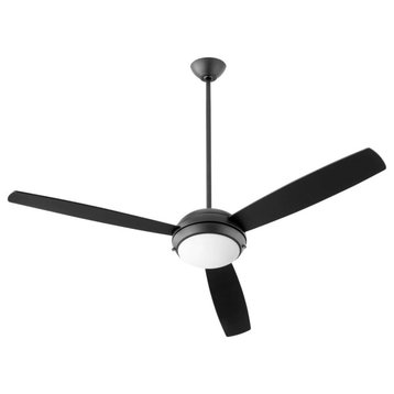 Expo Soft Contemporary Ceiling Fan in Matte Black