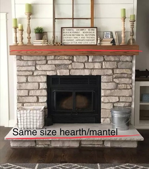 Fireplace Hearth In Relation To Mantel, Fireplace Surround Tile Size