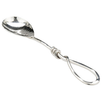 Relish Spoon, Silver, Vine Handle