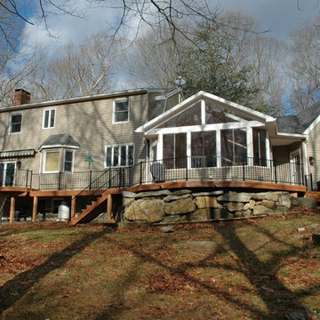 An outdoor oasis in Ivoryton, CT serves as an outdoor getaway