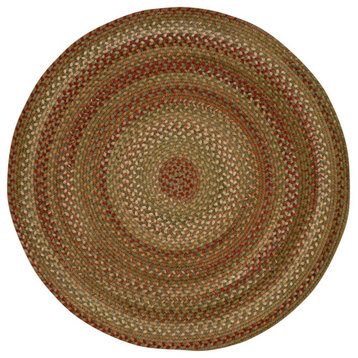 Capel Manchester Sage Red Hues 0048_200 Braided Rugs - 9' 6" Round