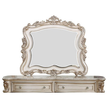 ACMEGorsedd Wooden Arched Mirror in Gold Ivory