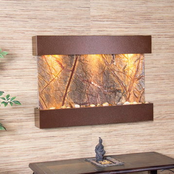 Reflection Creek Water Feature by Adagio, Brown Marble, Copper Vein