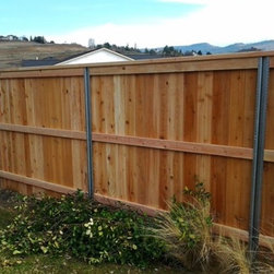 Clear Cedar Fence with PostMaster&reg; Steel Fence Post System - Products