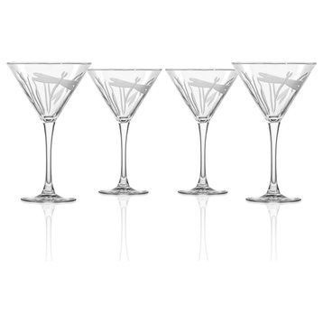 Dragonfly 10oz Martini Glass, Set of 4 Glasses