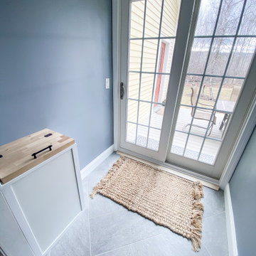 Built-in Entertainment Center + New Mudroom + Flooring