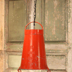 Pendant Lighting - Custom Antique Bucket Fixture - Products