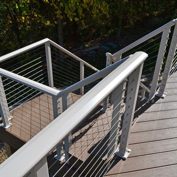 Carmel, NY: White Shaped Aluminum Railing System