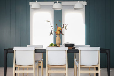 Inspiration for a modern dining room remodel in Orange County