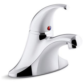 Kohler Coralais 1-Handle Bath Faucet w/ Plastic Pop-Up Drain, Polished Chrome