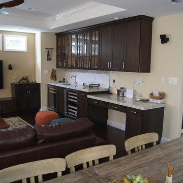 New Kitchen with Large Island, Alder, Kaffe Finish