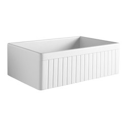 30" Baldwin Fireclay Farmhouse Sink - Fluted Front - Kitchen Sinks