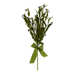 Shea's Wildflower - 22" Daisy Spray, Cream and Blue - Artificial Flower Arrangements