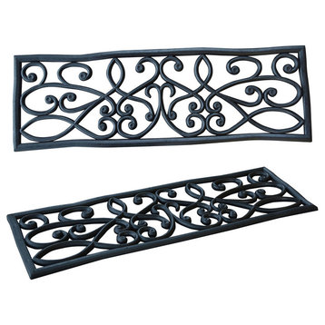 Rubber Scrollwork Stair Tread 4-Pack