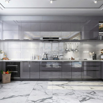 Gloss Grey Kitchen Cabinet