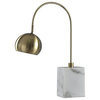 Woolsey Table Lamp Antique Brass Finish and Marble Base