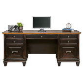 Wood And Metal Frame Computer Desk With 2 Shelves Brown/black - Benzara :  Target