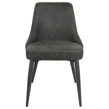 Coaster Cosmo Fabric Upholstered Curved Back Side Chairs Gray