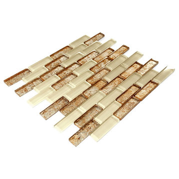 Dazzling Golden - 3-Dimensional Mosaic Decorative Wall Tile(2PC)