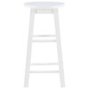 Linon Sims Wood Round Counter Stool in White