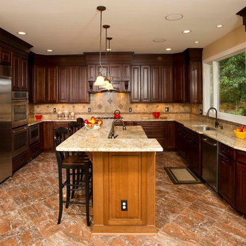 Custom Woodwork, Granite Counters Boost Kitchen Remodel