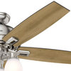 Hunter Fan Company 52" Donegan 3-Light Brushed Nickel Ceiling Fan