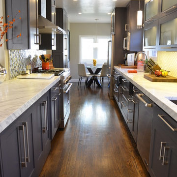 Grey Galley Shaker Kitchen - Sacramento