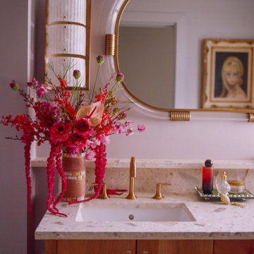 Mid-Century Glam Bathrooms