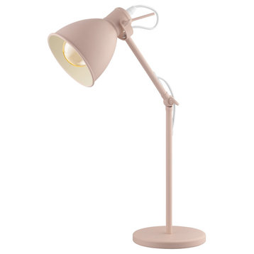 Eglo 204085A Priddy 17" Tall Arc Desk Lamp - Pastel Apricot