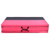 Costway 4'x10'x2''Gymnastics Mat Folding Panel Thick Gym Exercise Pink/Black