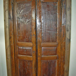 Reclaimed Hand Hewn Teak Doors and Frame From Central Java - Interior Doors