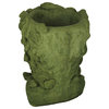 Designer Stone Mossy Green Medusa Head Concrete Planter