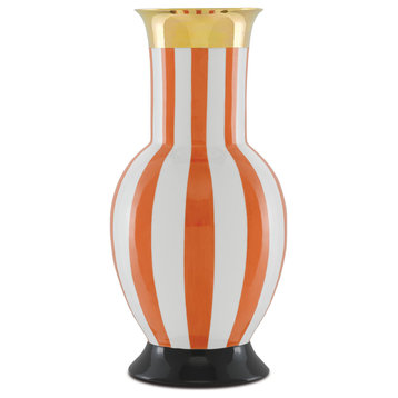 De Luca Coral Stripe Large Vase