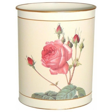 Lady Clare Waste Paper Bin, Redoute Roses, Made in England