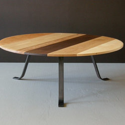 Coffee Table - Multi-Woods & Blackened Steel - Coffee Tables