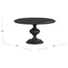 Complеtе 54 Inch Round Wood Dining Tablе Esprеsso Finish