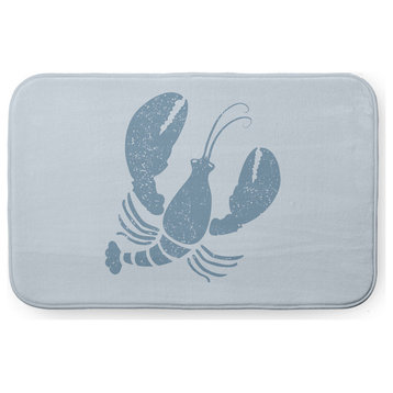 24" x 17" Lobster Bathmat, Dusty Smoke